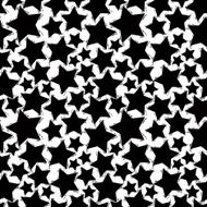 Black stars seamless pattern black and white geometric style