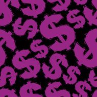 Violet dollar signs seamless pattern geometric contemporary