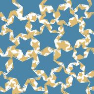 Blue stars seamless pattern geometric contemporary style
