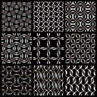 Metal netting seamless backgrounds set