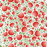 Ripe red apples seamless pattern