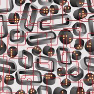 Technology style seamless background vector design