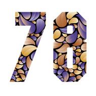 Beautiful floral numbers 7 and 8