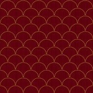 Traditional Japanese Embroidery motif Sashiko Seamless vector pattern