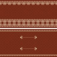 brown vector card with beige ornament