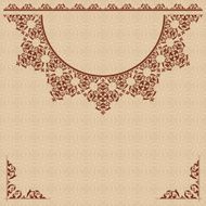 beige background with vintage ornament - vector