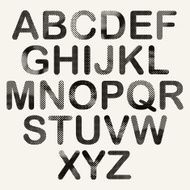 Halftone dots font black