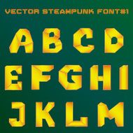 steampunk alphabet for design N2