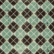 Geometric vintage seamless pattern with aged grunge texture N2