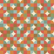 Seamless mosaic tiles pattern in retro style N3