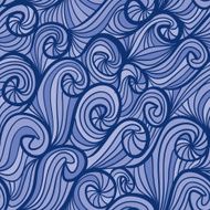 Beautiful curly waves seamless pattern N3
