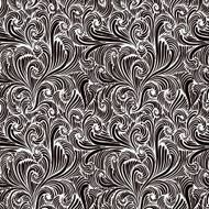 Monochrome floral seamless pattern N6