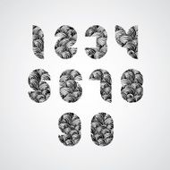 Modern simple shape stylized numbers