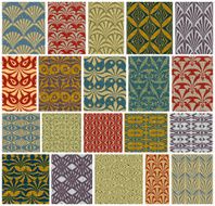 Vintage tiles seamless patterns N2