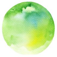 Watercolor green circle N3