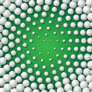 Circular frame made of golf balls