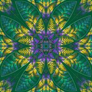 Multicolor symmetric pattern of the leaves N2