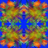 Colorful symmetrical fractal background Computer generated grap