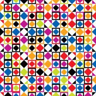 Color mosaic elements seamless background vector pattern