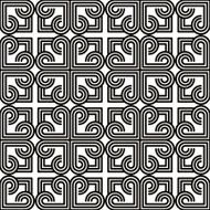 Vintage tiles seamless pattern monochrome vector background
