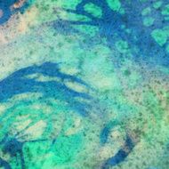 Psychedelic watercolor painting with texture