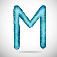 Watercolor letters M