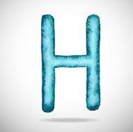 Watercolor letters H