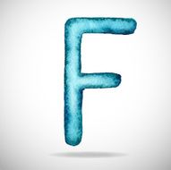 Watercolor letters F