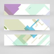 Vector banner set for your design N52