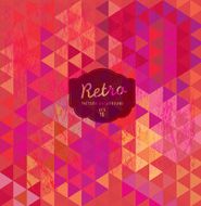 Pink and yellow Retro colorful triangle pattern background