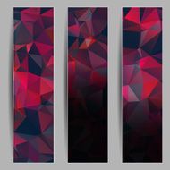 Set of banners with abstract triangles N9