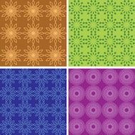 seamless color geometric patterns - vector