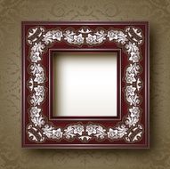 Vintage ornamental floral frame