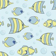 vector pattern with fish