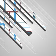 Abstract futuristic geometric shapes N51