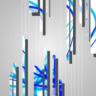 Abstract futuristic geometric shapes N55