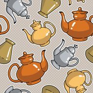 Vector background with kettles