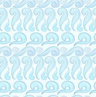 Waves background Seamless Hand-drawn vector illustration