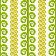 Curly floral plants seamless pattern vector background
