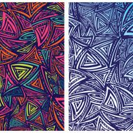 Abstract banners set with abstract triangles