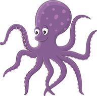 Dark purple Octopus Pieuvre violette