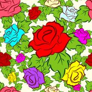 seamless pattern consisting of flowers vector N3