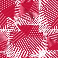 Abstract vector psychedelic red lines seamless pattern