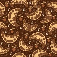Seamless croissant pattern N2