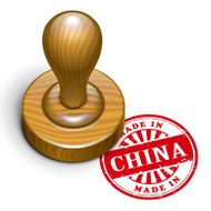 made in China grunge rubber stamp