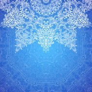 Blue ornate vintage wedding card background N2