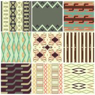 Retro different vector seamless patterns N5