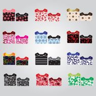 various colorful textured packages gifts set eps10