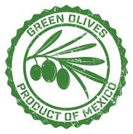 Olives Grunge Rubber Stamp