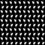 Seamless pattern grey leaves for background Vector